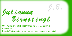 julianna birnstingl business card